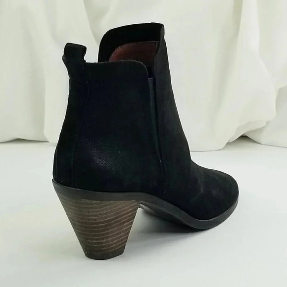 Lucky Brand 7M Women's Jana Black Leather Suede Elastic Side Ankle Boots/Booties - Picture 7 of 12